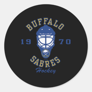 Buffalo Sabres Hockeymaske Grau Nhl Offiziell Lize Runder Aufkleber