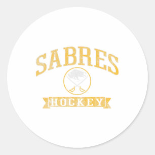 Buffalo Sabres Vintage-Hockey Blau NHL Offiziell l Runder Aufkleber