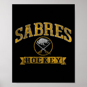 Buffalo Sabres Vintage-Hockey Blau Nhl Offiziell Poster