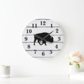 Buffalo Shiplap Rustikale Dekoration Große Wanduhr (Zuhause)