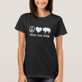 Buffalo Silhouette Bison  Fluffy Cows Buffalo Mamm T-Shirt (Vorderseite)