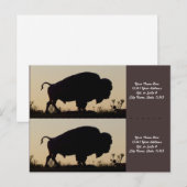 Buffalo Silhouette Bookmarkers Postkarte (Vorne/Hinten)