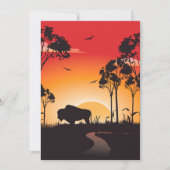 Buffalo Silhouette Einladung (Vorderseite)