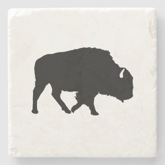 Buffalo Silhouette Marble Stone Untersetzer (Vorderseite)