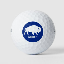 Buffalo-Silhouette mit Personalisiertem Namen Golfball