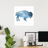 Buffalo Silhouette Poster (Heimbüro)
