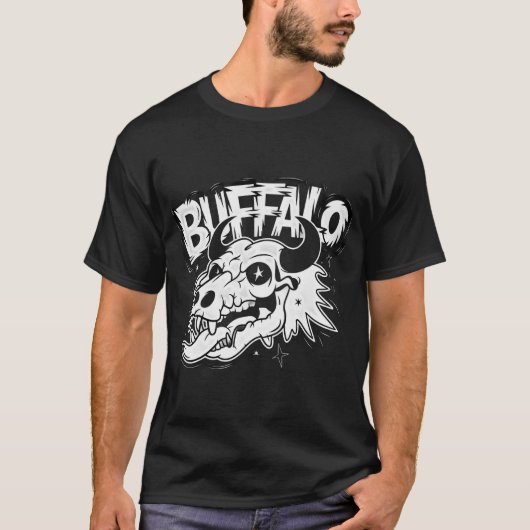 Buffalo Skull Art T-Shirt (Vorderseite)