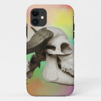 Buffalo Skull auf einem Aquarellbild