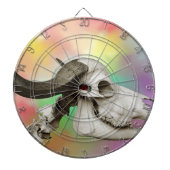 Buffalo Skull auf einem Aquarellbild Dartscheibe (vorne)