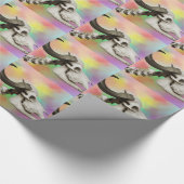 Buffalo Skull auf einem Aquarellbild Geschenkpapier (Ecke)