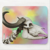 Buffalo Skull auf einem Aquarellbild Mousepad (Vorne)