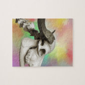 Buffalo Skull auf einem Aquarellbild Puzzle (Horizontal)