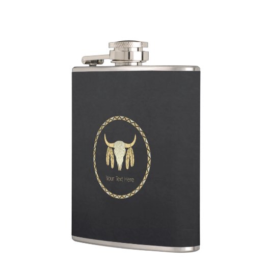 Buffalo Skull Flachmann (Links)