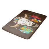 Buffalo Skull Native American Emblem Badematte (Schrägansicht)