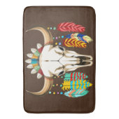 Buffalo Skull Native American Emblem Badematte (Vorderseite Vertikal)