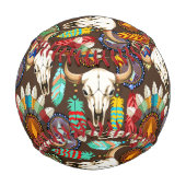 Buffalo Skull Native American Emblem Baseball (Vorderseite)