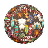 Buffalo Skull Native American Emblem Baseball (Vorderseite Links)