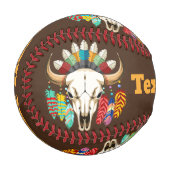 Buffalo Skull Native American Emblem Baseball (Vorderseite Links)