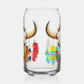 Buffalo Skull Native American Emblem Dosenglas (Rechts)