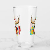 Buffalo Skull Native American Emblem Glas (Links)