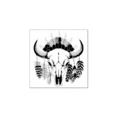Buffalo Skull Native American Emblem Gummistempel (Prägung)