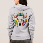 Buffalo Skull Native American Emblem Hoodie (Rückseite)