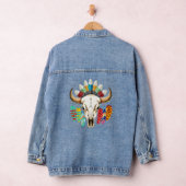 Buffalo Skull Native American Emblem Jeansjacke (Hangar)
