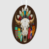 Buffalo Skull Native American Emblem Ornament (Vorderseite)