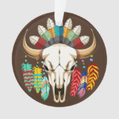 Buffalo Skull Native American Emblem Ornament (Vorderseite)