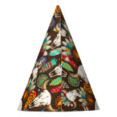 Buffalo Skull Native American Emblem Partyhütchen (Rückseite)