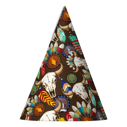 Buffalo Skull Native American Emblem Partyhütchen (Links)