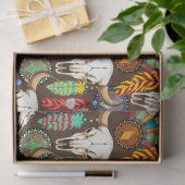 Buffalo Skull Native American Emblem Seidenpapier (Geschenk)