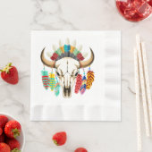 Buffalo Skull Native American Emblem Serviette (Beispiel)