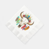 Buffalo Skull Native American Emblem Serviette (Ecke)
