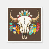 Buffalo Skull Native American Emblem Serviette (Vorderseite)