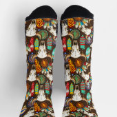Buffalo Skull Native American Emblem Socken (Oben)