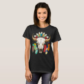 Buffalo Skull Native American Emblem T-Shirt (Vorne ganz)