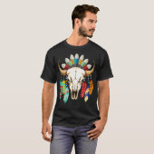 Buffalo Skull Native American Emblem T-Shirt (Vorne ganz)