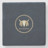 Buffalo Skull Steinuntersetzer (Vorderseite)