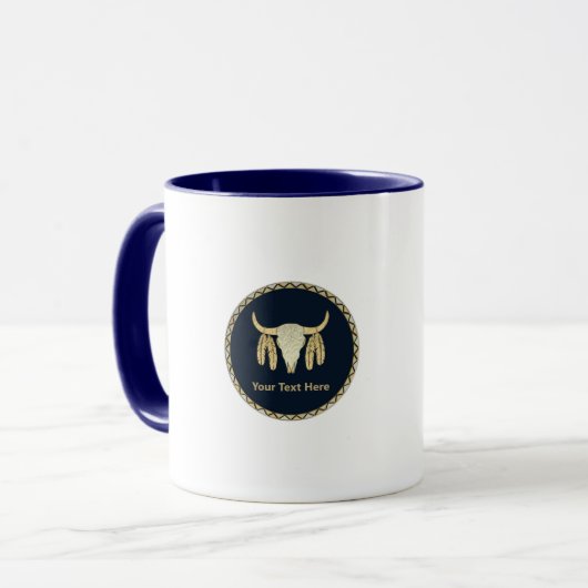 Buffalo Skull Tasse (Vorderseite Links)