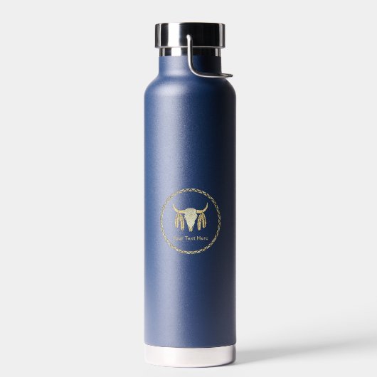 Buffalo Skull Water Flasche (Links)