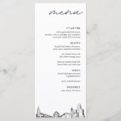Buffalo Skyline Modern Wedding Dinner Menu Menükarte (Vorderseite)