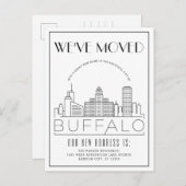 Buffalo Skyline Moderner Deko | Änderung der Ansch Ankündigungspostkarte (Vorne/Hinten)