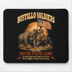 Buffalo-Soldaten, afroamerikanische schwarze Gesch Mousepad