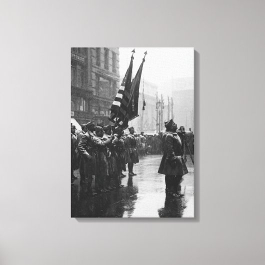 "Buffalo"-Soldaten kehren Farben zurück - 1919 Leinwanddruck (Vorderseite)