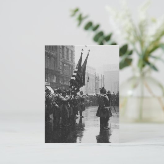 "Buffalo"-Soldaten kehren Farben zurück - 1919 Postkarte (Stehend Vorderseite)