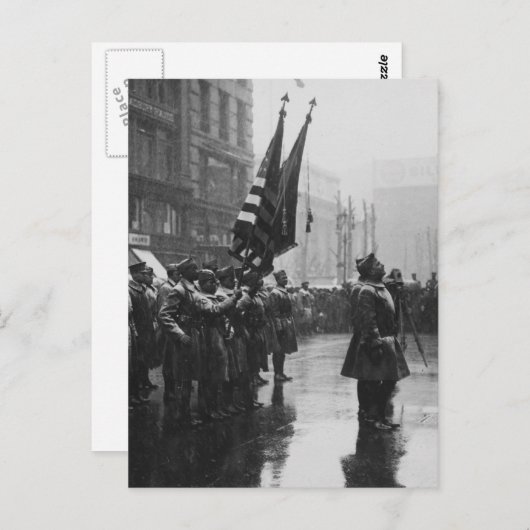 "Buffalo"-Soldaten kehren Farben zurück - 1919 Postkarte (Vorne/Hinten)