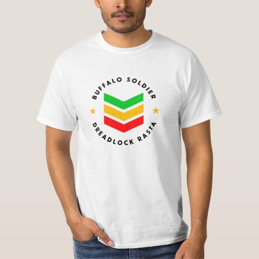 Buffalo Soldier Dreadlock Rasta Reggae T-Shirt (Vorderseite)