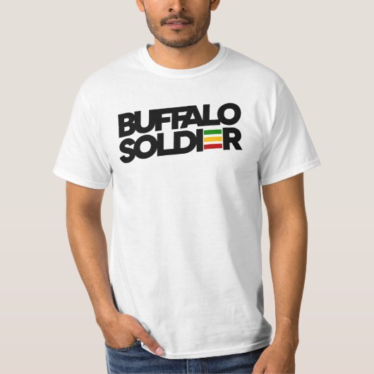 Buffalo Soldier Rasta Colors Reggae T-Shirt (Vorderseite)