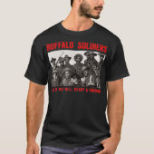Buffalo Soldiers 9. und 10. Cavalry African Amer T-Shirt (Vorderseite)